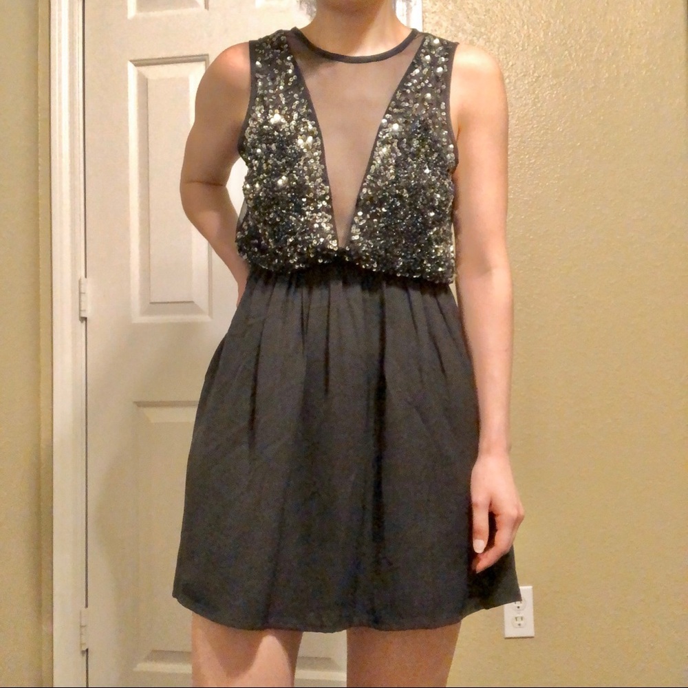 Sequin Mesh Dress